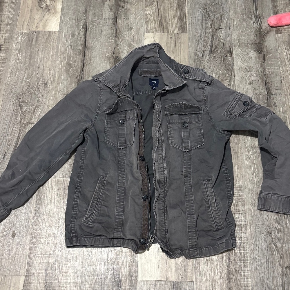 Dark grey Gap jacket.